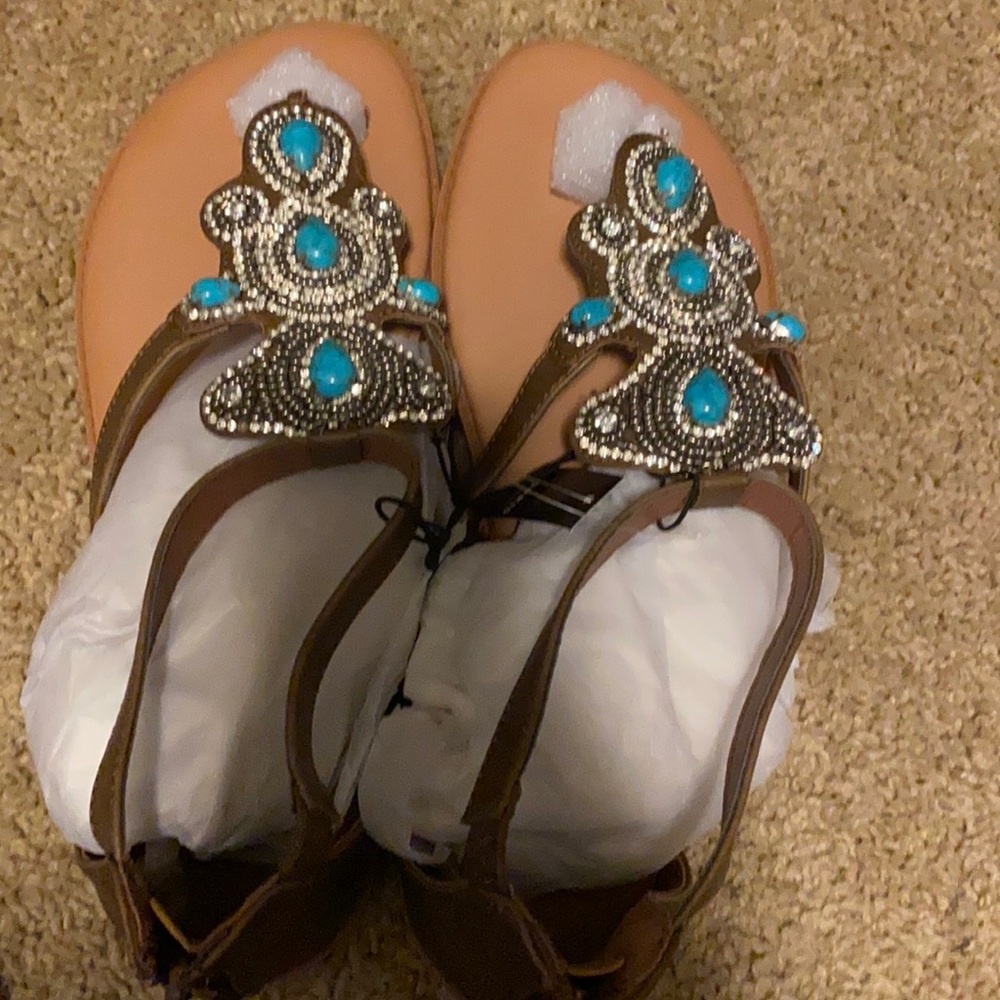 Brand new brown sandals size 13W from Torrid